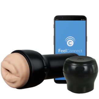 Kiiroo Feel Victoria June Mouth Masturbator with Kiiroo PowerBlow Suction Cup - Nude
