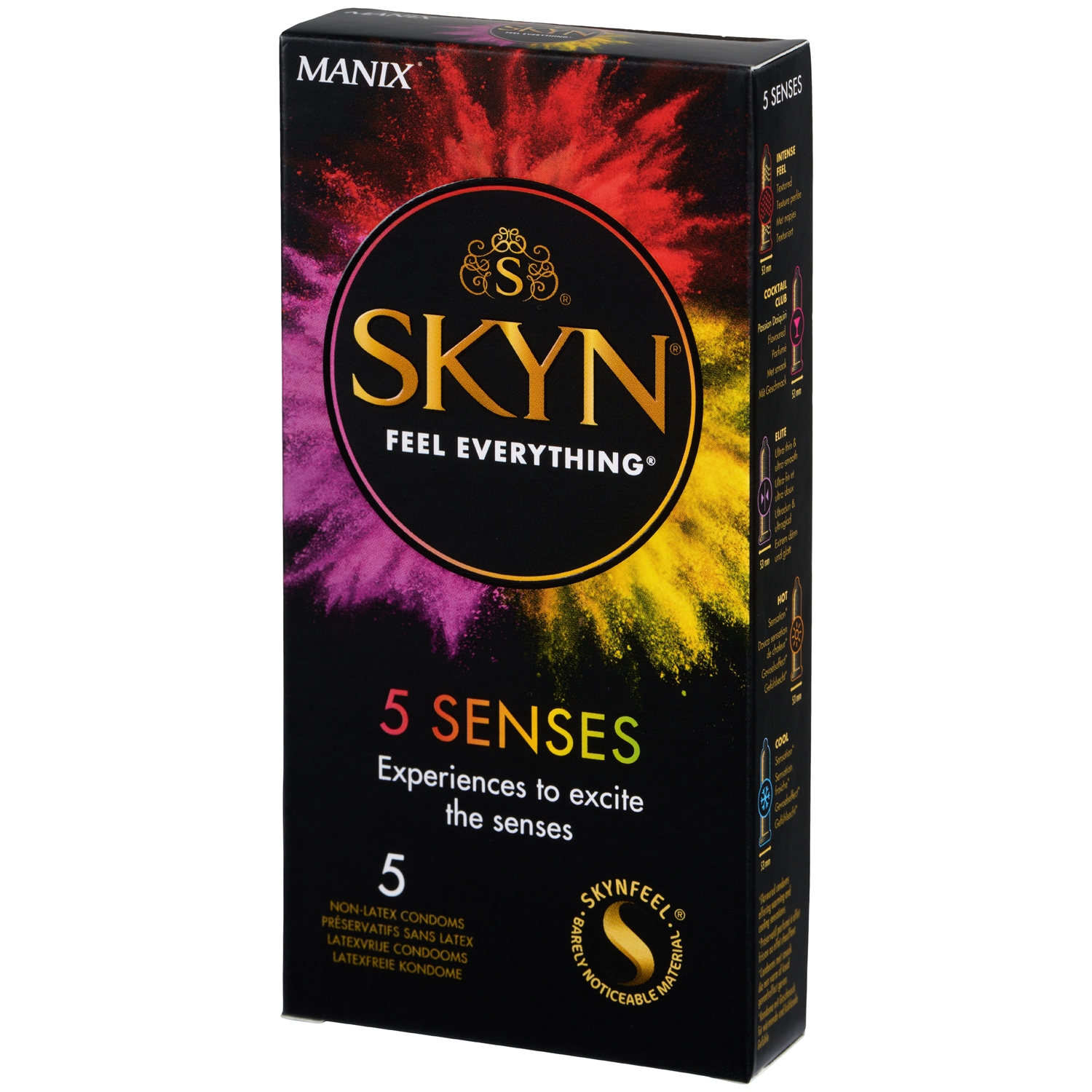 Skyn 5 Senses Latex-free Condoms 5 pcs - Clear