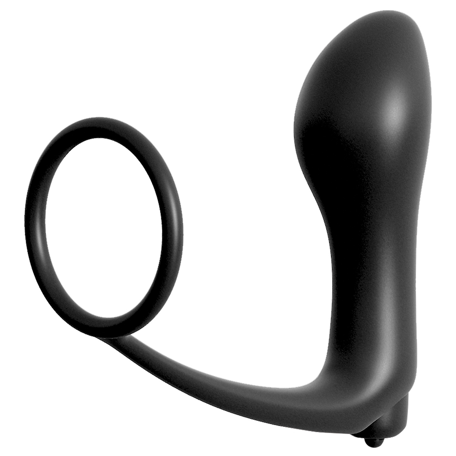 Anal Fantasy Ass-Gasm Cock Ring with Vibrating Butt Plug 4.3 Inch - Black
