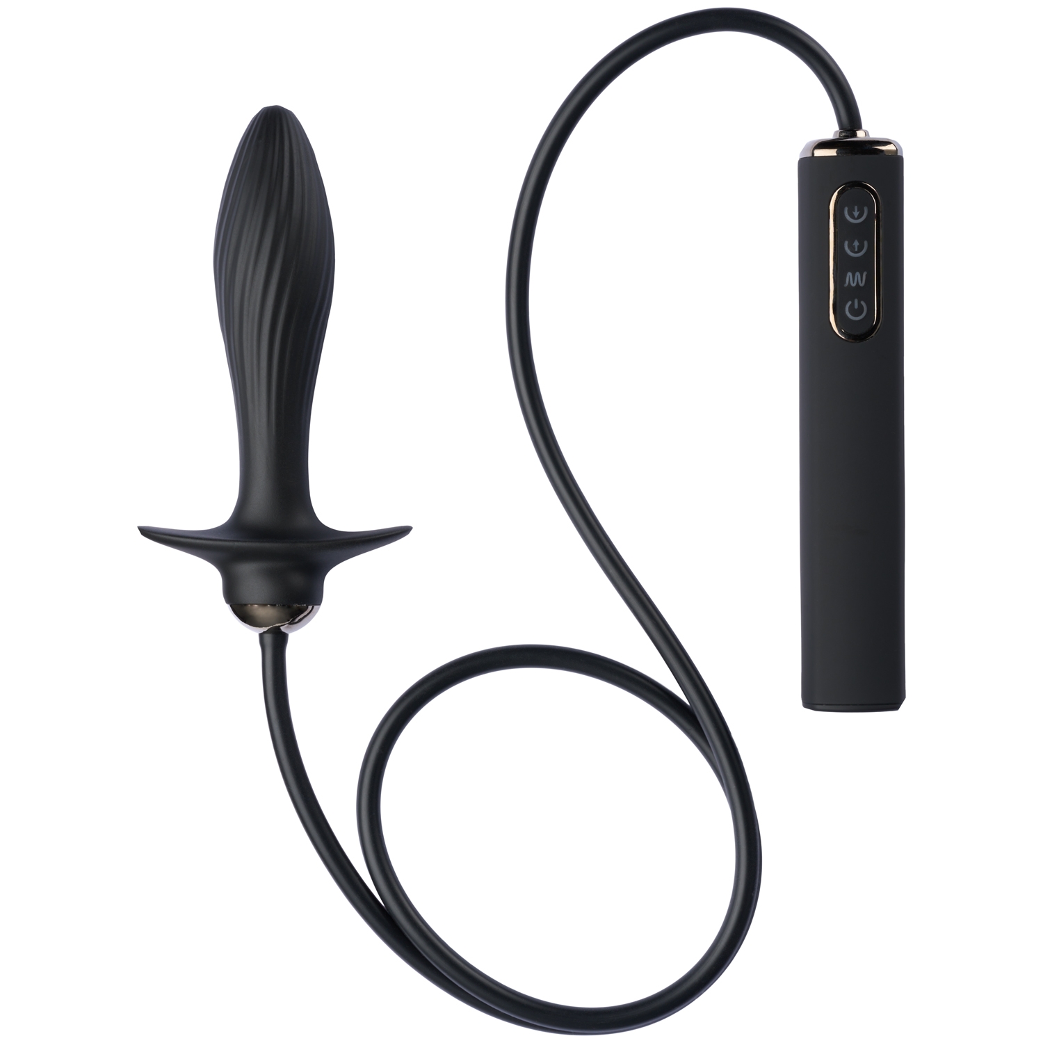 Anal Fantasy Elite Auto-Throb Inflatable Vibrating Plug - Black