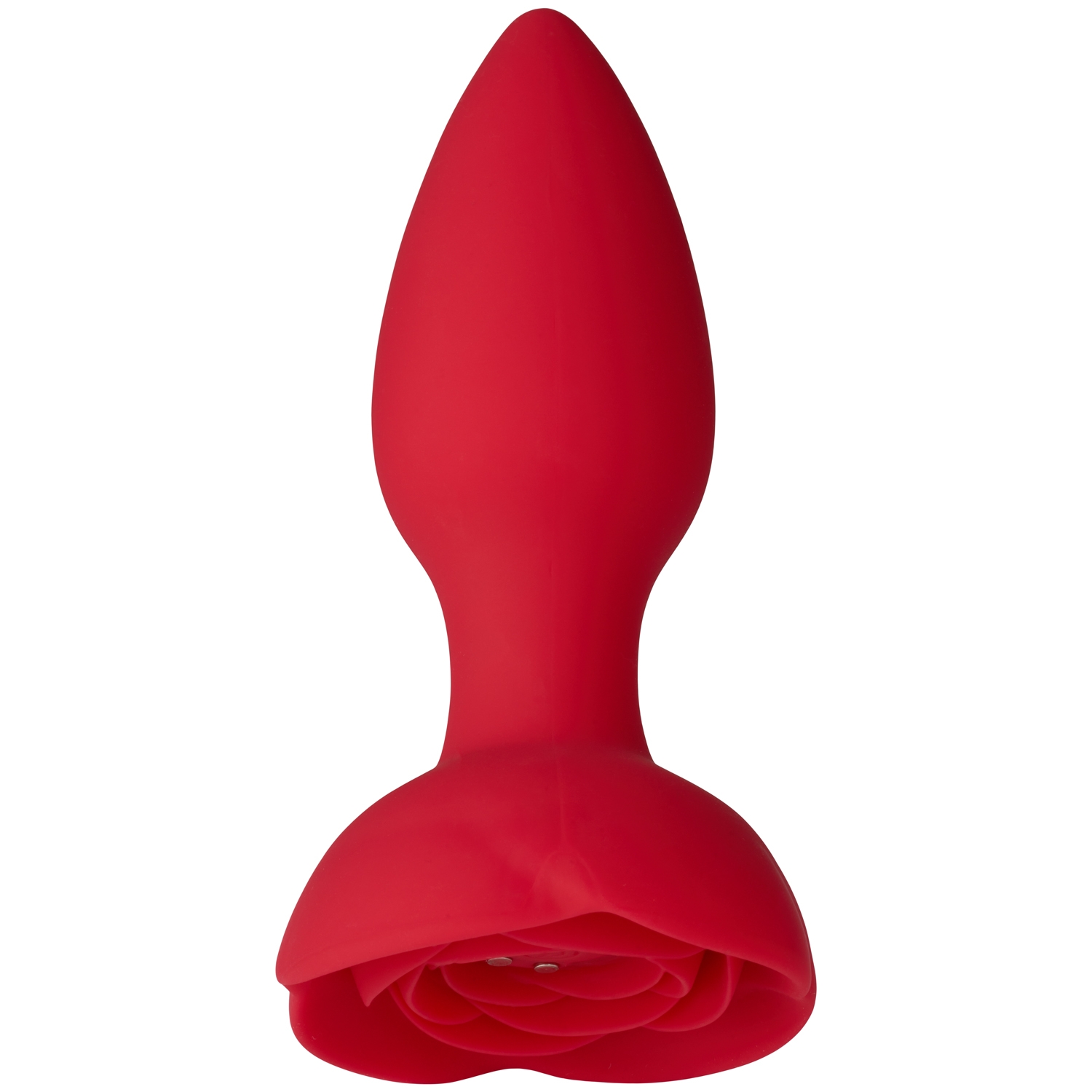 Baseks Rose Vibrating Butt Plug 5 Inch - Red
