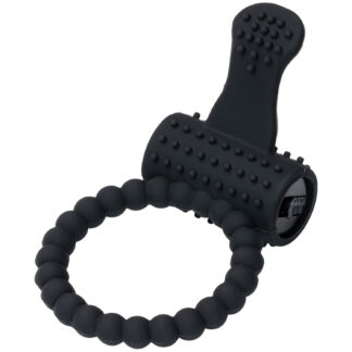 Baseks Vibrating Couple's Cock Ring - Black