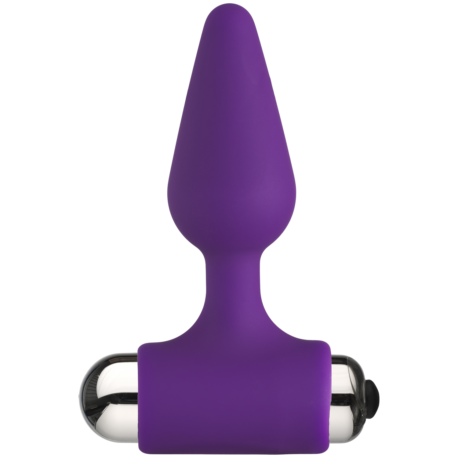 Baseks Vibrating Small Butt Plug 3.4 Inch - Purple