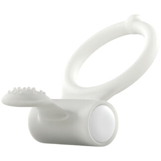 Dorcel Power Clit Glow In The Dark Vibrating Cock Ring - White