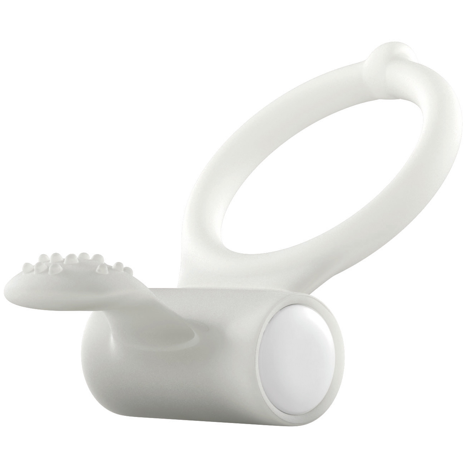 Dorcel Power Clit Glow In The Dark Vibrating Cock Ring - White