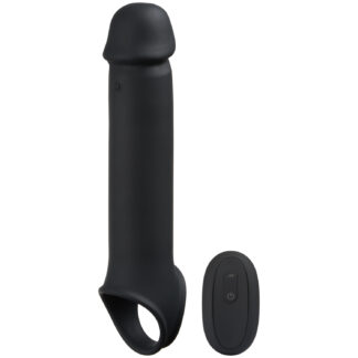 MR.MEMBR Power Vibrating Penis Sleeve 9.4 Inch - Black