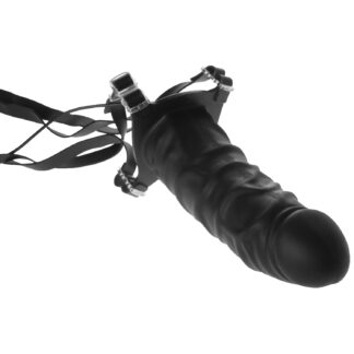 Malesation Homeboy Hollow Strap-on Vibrator 7.5 Inch - Black