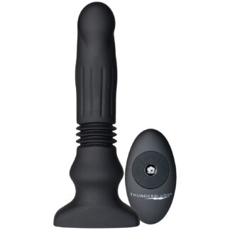 Master Series Thunderplugs Swelling and Thrusting Butt Plug 7.5 Inch - Black