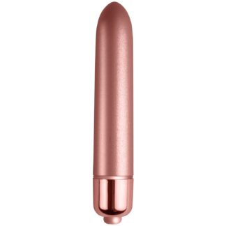 Rocks Off 90 mm Touch of Velvet Clitoral Vibrator 3.5 Inch - Rose Gold