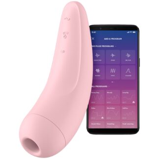 Satisfyer Curvy 2+ App-Controlled Clitoral Stimulator - Rose