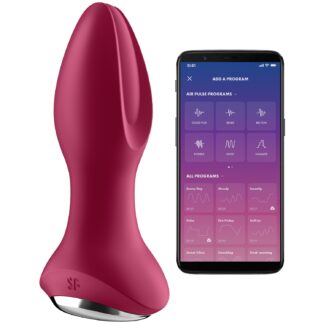 Satisfyer Rotator Plug 2+ Rotating Vibrating Anal Plug 5.2 Inch - Fuchsia