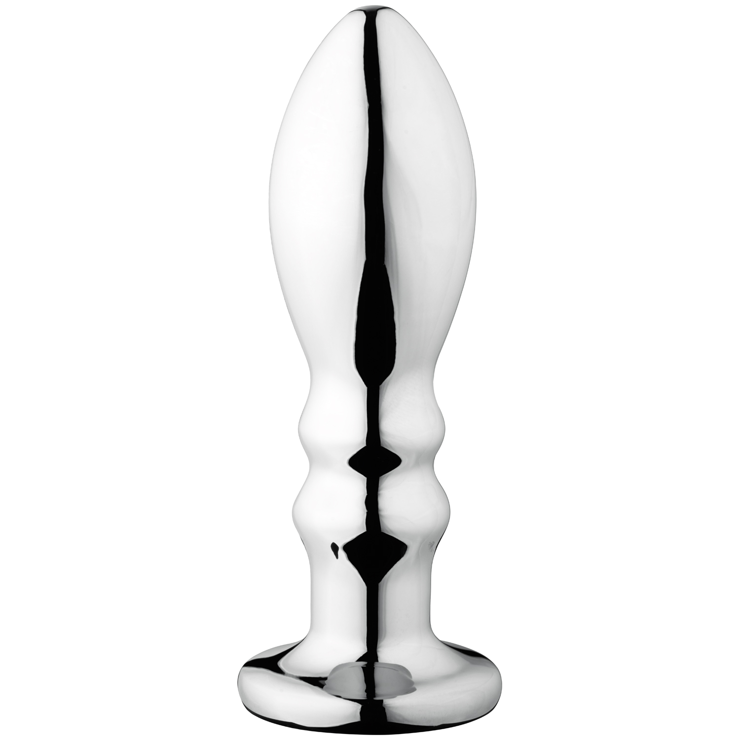Sinful Rumble Groove Vibrating Butt Plug 4.3 Inch - Silver