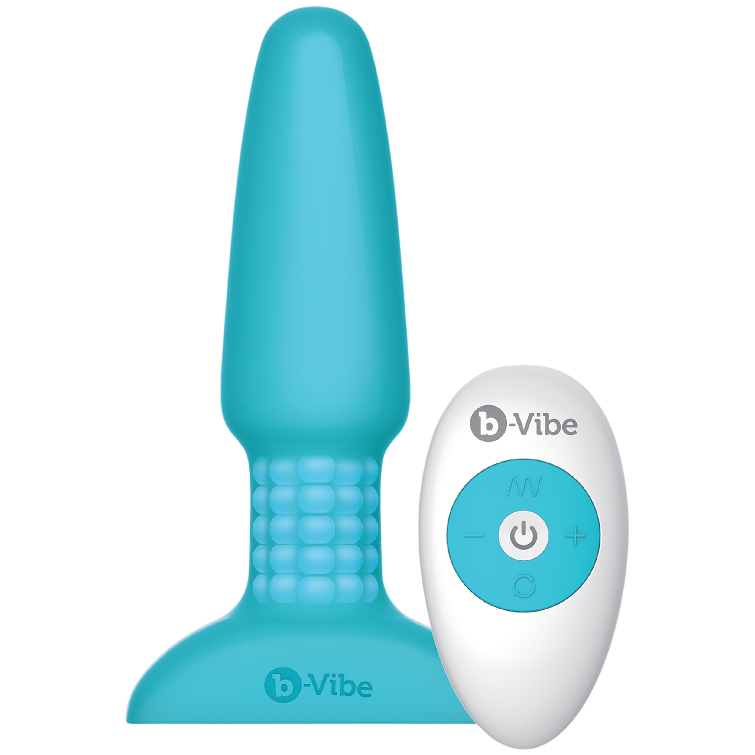 b-Vibe Remote-Controlled Rimming Plug - Turquoise