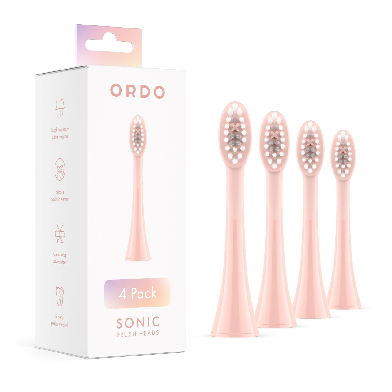 Ordo Sonic Electric Brush Heads Rose Gold 4 Heads