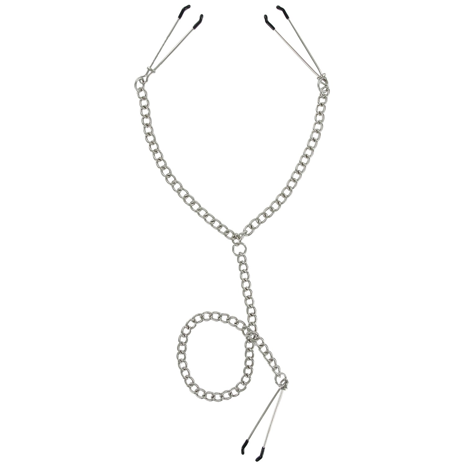 Master Series Anais Y Style Nipple and Clitoris Clamps - Silver